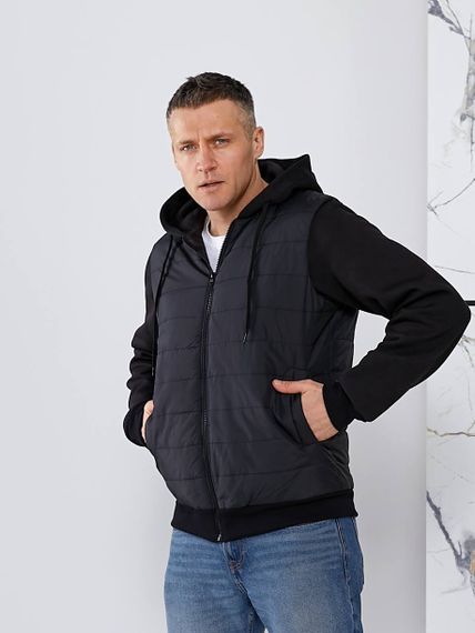 Мужская легкая весенняя куртка-бомбер утепленный VL056 цвет черный, размер 54/56 | Зображення 2