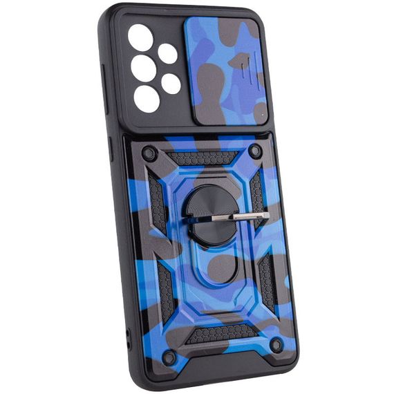 Ударостійкий чохол Camshield Serge Ring Camsung Galaxy A73 5G TPU+PC, Кольцо-держатель, Синий / Army Blue | Зображення 2