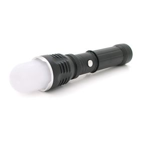 Ліхтар ручний Watton WT-282, 1LED CREE Q5, 3W, 2 режими, ZOOM, 18650 /ААА/1300mah, Black, IP40, СЗУ+АЗУ, 190х45х30мм, BOX