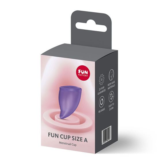 Менструальна чаша Fun Factory FUN CUP SIZE A Magenta, багаторазова, діаметр 4 см, об’єм 20 мл, Чорний | Зображення 4