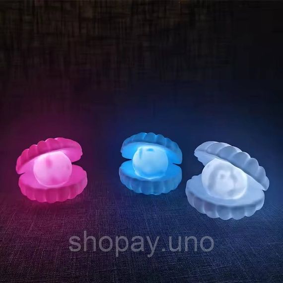 Ночник Ракушка с жемчужиной Perl Light · LED светильник настольный беспроводной с USB зарядкой | Зображення 3