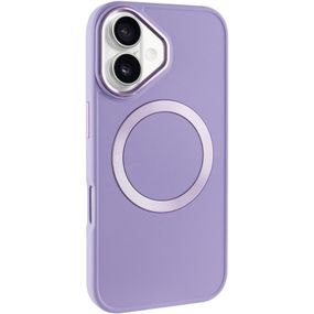 TPU чохол Bonbon Metal Style with MagSafe для Apple iPhone 16 (6.1") Бузковий / Dasheen