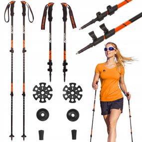 Трекінгові палиці Mountain Goat Peak+ 60-135 см MG0006 Black/Orange (P-5907739318275)