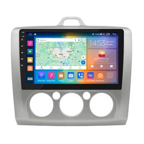 Штатная магнитола 9" Lesko для Ford Focus II Рестайлинг 2007-2011 4/64Gb CarPlay 4G Wi-Fi GPS Prime Форд