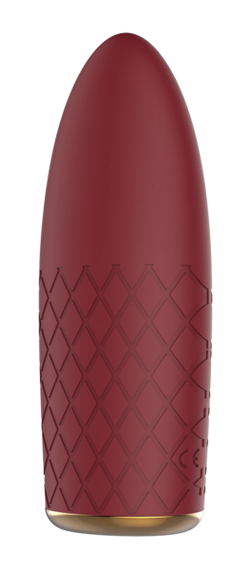 Компактный вибромассажер с рельефной поверхностью Dream Toys Marly, бордовый, 11 х 4 см sexstyle | Зображення 7