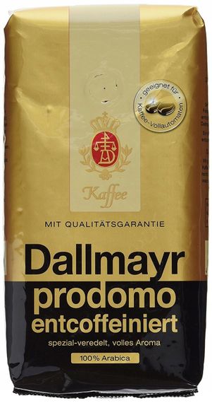 Кофе в зернах Dallmayr Prodomo Decaffeinato 500 гр Германия 100% Арабика Далмаер Продомо без кофеина декаф