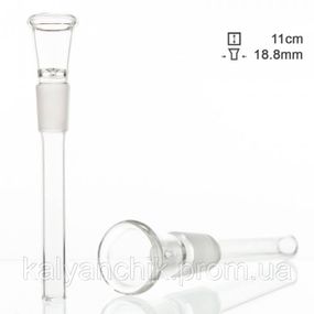 Чиллум стеклянный с малым отверстием, d - 18.8 мм, L -11 см
