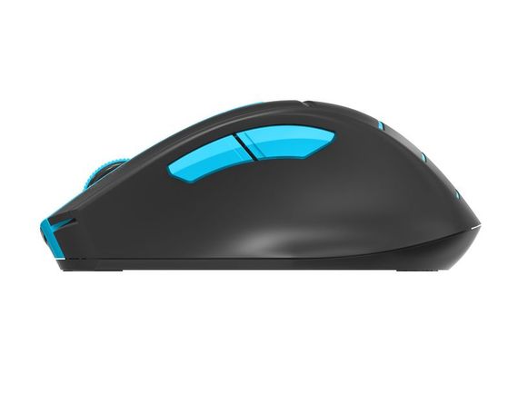 Миша бездротова A4Tech Fstyler FG30S (Blue), безшумна, USB, колір чорний+блакитний | Зображення 2
