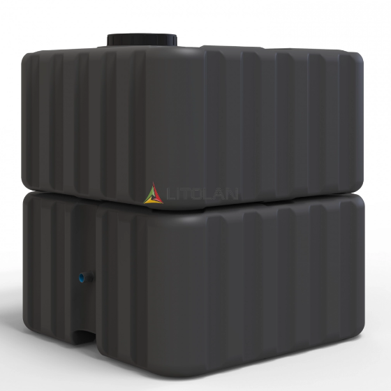 Душ літній 100л 600*600*350мм 2 шари чорний LITOLAN | Зображення 1