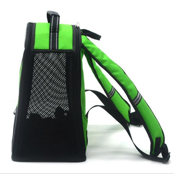 Рюкзак для переноски котів і собак Zoo-hunt Лоренс салатовий №1 21х32х35 см | Зображення 7