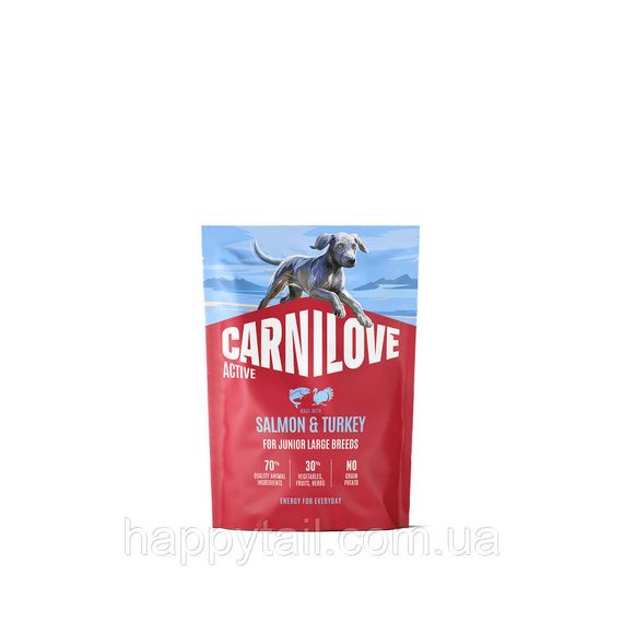 Беззерновий сухий корм Carnilove Junior Large Breed для молодих собак великих порід лосось та індичка 1.5 кг (арт. 173700)