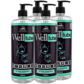 Интим-смазка вагинальная (блок 4шт) Fresh Heaven Well Lube 1000ml (Home версия)