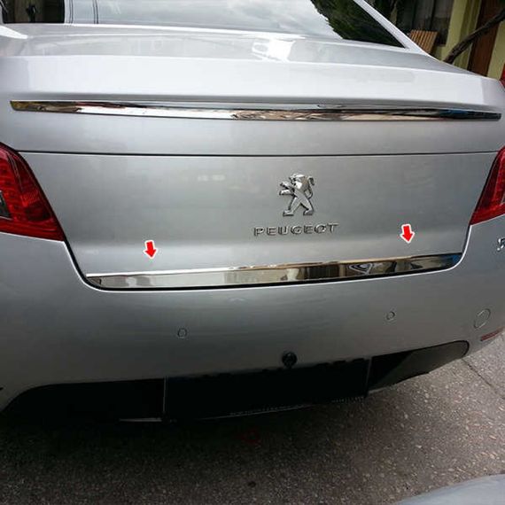 Кромка багажника (нерж) для Peugeot 508 2010-2018 рр | Зображення 1