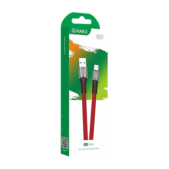 Плоский кабель Kaku KSC-278 USB - Micro USB 1.2 m - Red | Зображення 4