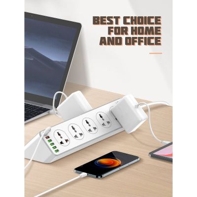 Мережевий фільтр живлення LDNIO SC10610, 5роз + 3USB (SC10610) (SC10610) | Зображення 7