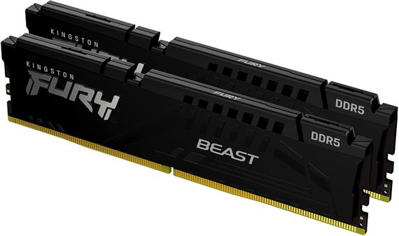Пам&#039;ять ПК Kingston DDR5 16GB KIT (8GBx2) 5600 FURY Beast KF556C40BBK2-16 | Зображення 1