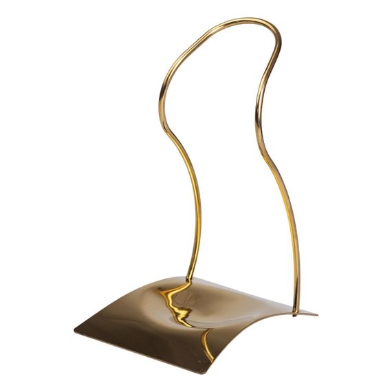 Підставка під ополоник, лопатку або ложку 12×10,5×17 см з нержавіючої сталі Золото HP-19-15-G