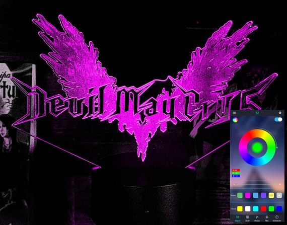 Акриловый светильник-ночник управление с телефона Devil May Cry tty-n001989