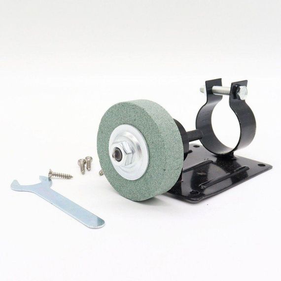 Насадка на дриль з точильним каменем та гайковим ключем / Шліфувальний камінь для заточування ножів, ножиць та свердлів | Зображення 8