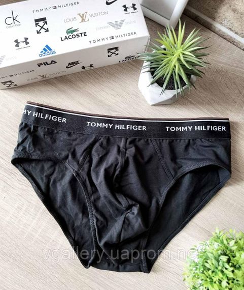 Чоловічі брифи, чоловічі труси сліпи (брифи) ТОМІ, труси чоловічі, бріфи чловічі ПРЕМІУМ - Чорні Л