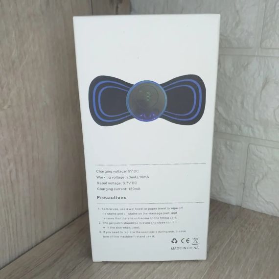 Импульсный USB массажер-миостимулятор MA-1 EMS массажер миостимулятор бабочка | Зображення 4