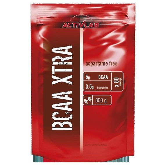 Амінокислота BCAA для спорту Activlab BCAA Xtra Powder +L-Glutamine 800 g /80 servings/ Lemon