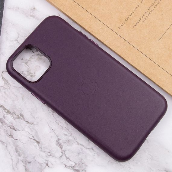 Шкіряний чохол Leather Case (AA Plus) для Apple iPhone 11 (6.1") Штучна шкіра, Dark Cherry | Зображення 6