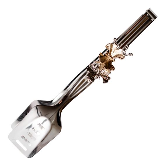 Щипці кухонні металеві 29×5 (см) кулінарні щипці для м'яса, риби, гриля кухарські щипці для Сріблястий HP-8-63