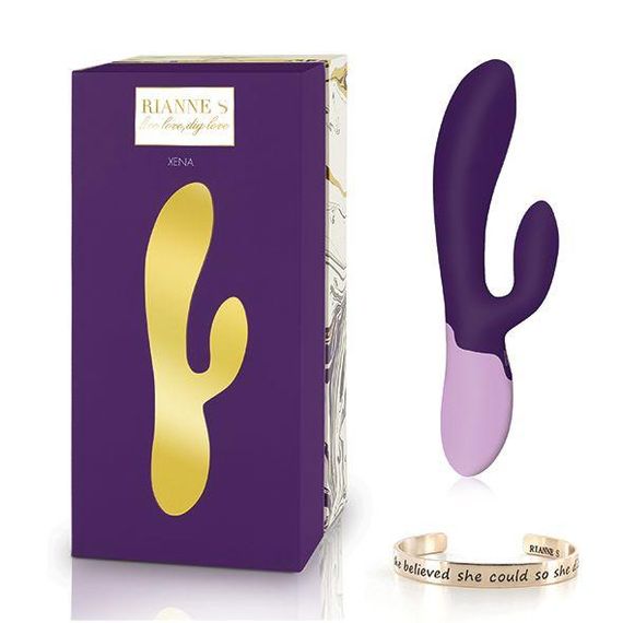 Вибратор-кролик Rianne S: Xena Purple/Lilac, 10 режимов, медицинский силикон, подарочная упаковка sexstyle | Зображення 5