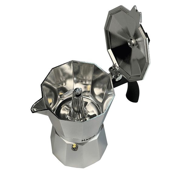 Гейзерная кофеварка Magio MG-1001 150 мл, гейзерная турка для кофе, гейзерная кофеварка из нержавейки | Зображення 2