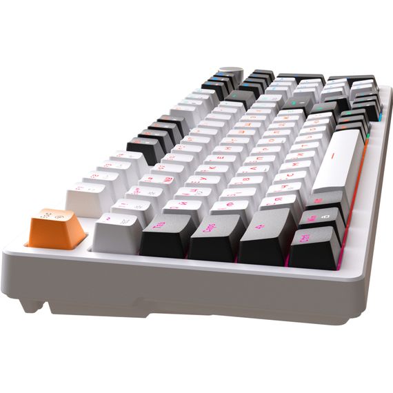 Клавіатура GamePro MK170W Hot-Swap Red Swich RGB USB UA White (MK170W) | Зображення 3