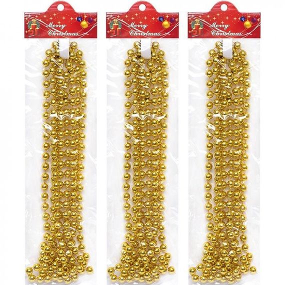 Декоративні новорічні намиста на ялинку 10мм XYA07-2.7 м