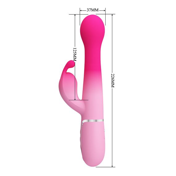 Вибратор-кролик 3 в 1 PRETTY LOVE Dejon вибро, ротация и фрикции, розовый Sex Aura | Зображення 7