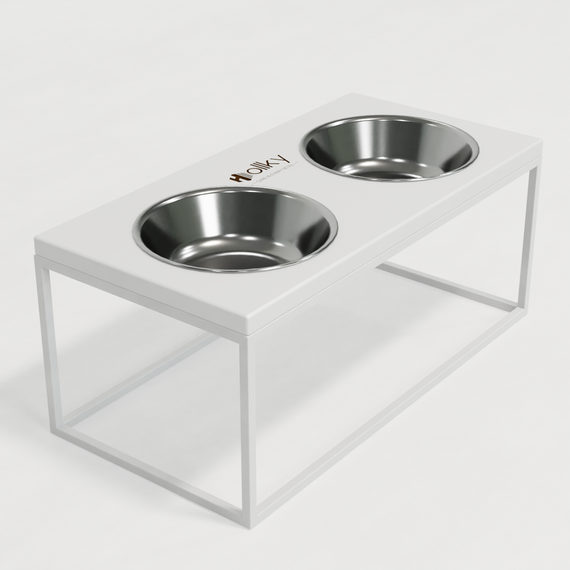 Миски на підставці для великих собак Hollky Base XL20 (2 × 1,8 л) BXL20-522620-WHWH | Зображення 7