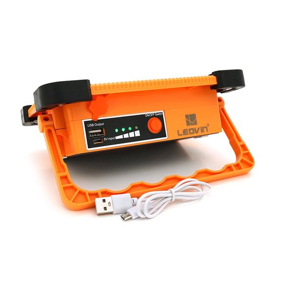 Переносний ліхтар-прожектор Leovin LE-068+Solar (30W), 36 LED(SMD), 4 режими, вбудований акумулятор, заряд від 5V, USB вихід, Box | Зображення 3