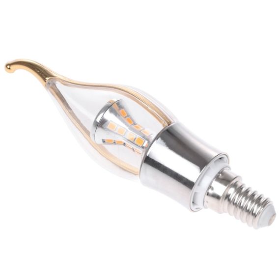 Лампа светодиодная E14 LED 5W 24 pcs WW CL37-A SMD2835 (silver) 220V | Зображення 4