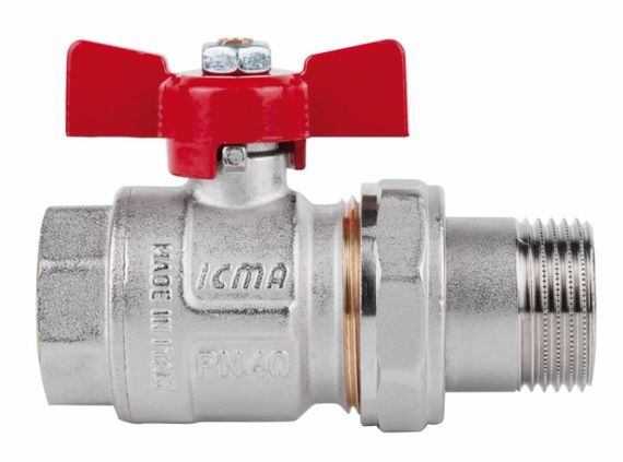 Кран кульовий "Американка" Icma 3/4" прямий №347 (87347AE11) | Зображення 3