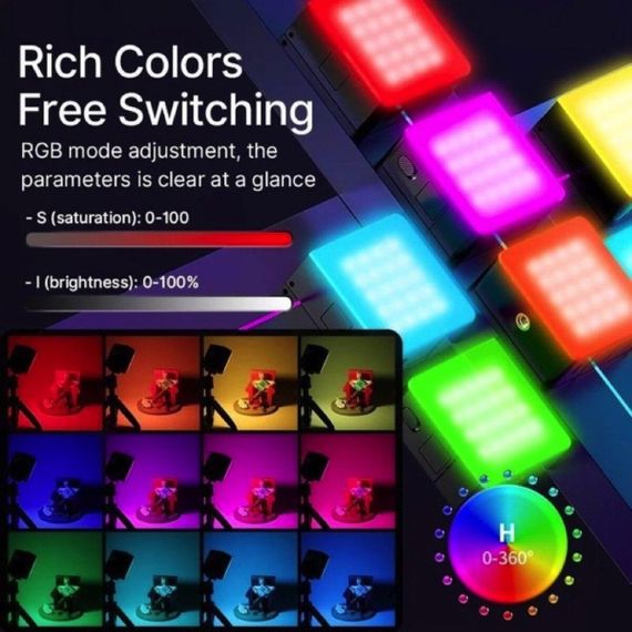 Відеосвітло Ulanzi Vijim Rechargeable Mini RGB Light (UV-B01001 VL49 RGB Pro) | Зображення 2