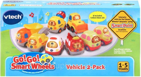 Набір розумних машинок VTech Go! Go! Smart Wheels Camo Car & Race Car Оригінал | Зображення 1