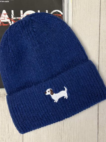 Дитяча тепла шапка з цуциком 47-52р 3-7років Світло-Бежевий (2210) | Зображення 3