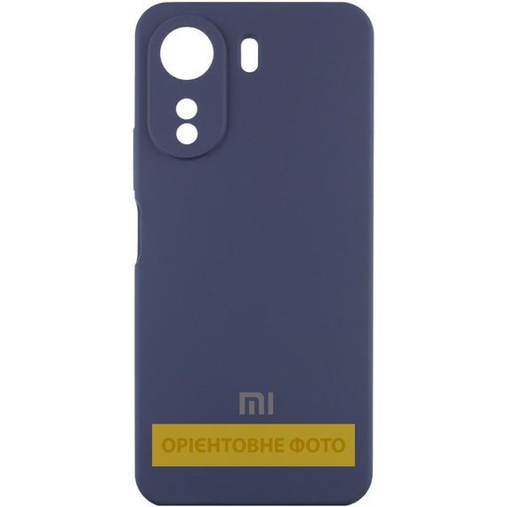 Чохол Silicone Cover Lakshmi Full Camera (AAA) with Logo для Xiaomi Redmi Note 14 Pro 4G Темно-синій / Midnight blue