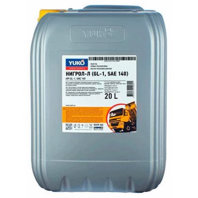 Трансмиссионное масло Yuko Нігрол - Л GL-1, SAE 140 20л (4820070240801)