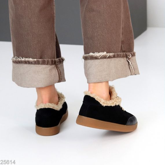 Шикарні чорні кросівки утеплені натуральна шкіра + замша | Зображення 7