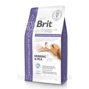 Дієтичний сухий корм для собак Brit Veterinary Diets Gastrointestinal Low Fat при панкреатиті 2 кг