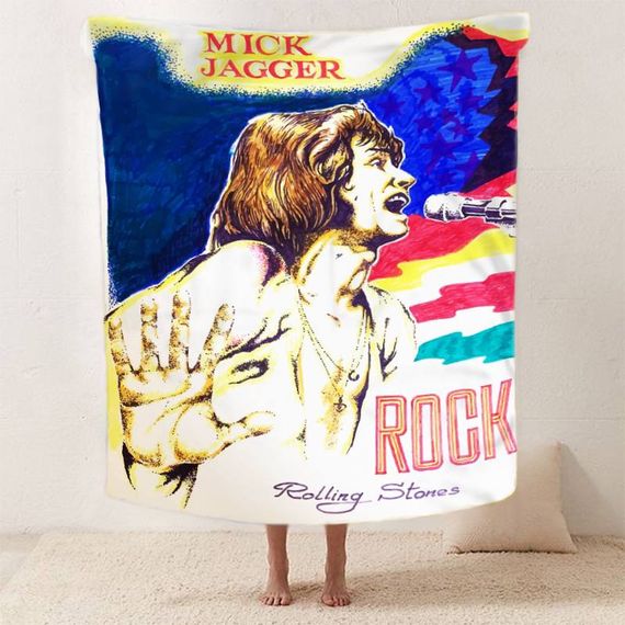 Плед 3D Mick Jagger 2567_C 12028 80х100 см | Зображення 1