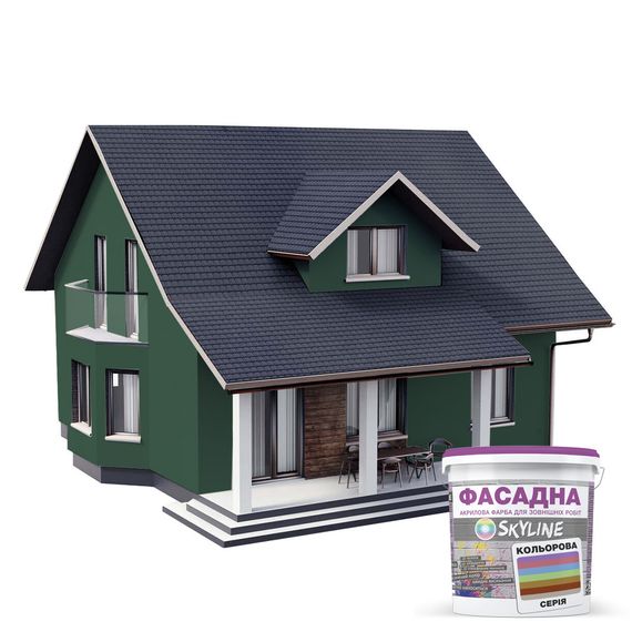 Фарба Акрил-латексна Фасадна Skyline 6020-G (C) Хвоя 5л | Зображення 2