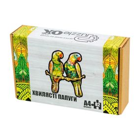 Фигурный деревянный пазл A4 Волнистые попугаи PuzA4-01212, 82 детали