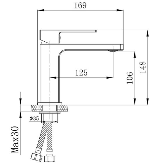 Змішувач для раковини Qtap Gemini QTGEM270BLM45674 Black Matt | Зображення 3