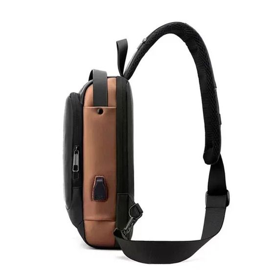 Нагрудная сумка Backpac XL-1514100 черно-серая маленькая | Зображення 1