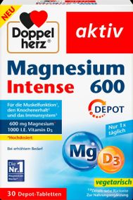 Витамины Doppelherz Магний 600 мг. + D3 25 мкг. для сердечно-сосудистой, нервной систем, иммунитета, Германия